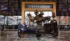 Nick Park on Wallace and Gromit bench